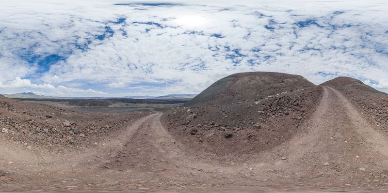 Desert Landscape: A Dirt Road on a Sunny Day HDRi Maps and Backplates