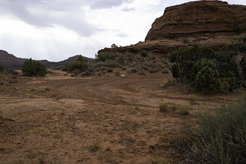 Desert Mountain Landscape With Gloomy Clouds HDRi Maps and Backplates