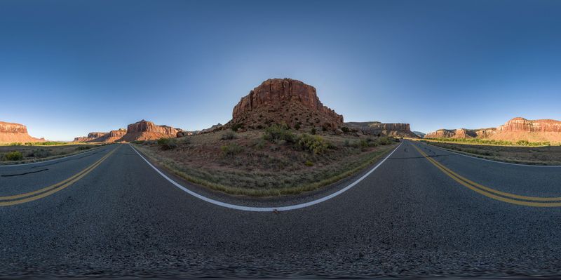 Desert Mountain Landscape: A Road Trip Adventure HDRi Maps and Backplates