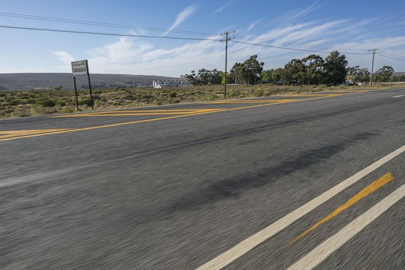 Desert Road in South Africa: Asphalt Landscape HDRi Maps and Backplates