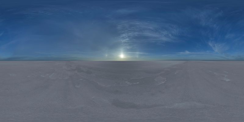 Desert Salt Flats with Endless Sky and Sunshine HDRi Maps and Backplates