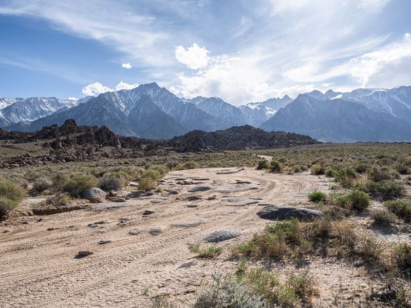 Dirt Road Through Alabama Hills in California, USA HDRi Maps and Backplates