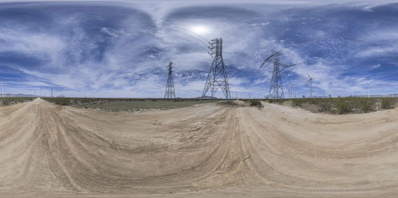 Dirt Road in Mojave, California HDRi Maps and Backplates