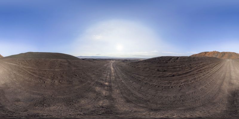 Diverse Landscape: A Mountain Road View HDRi Maps and Backplates