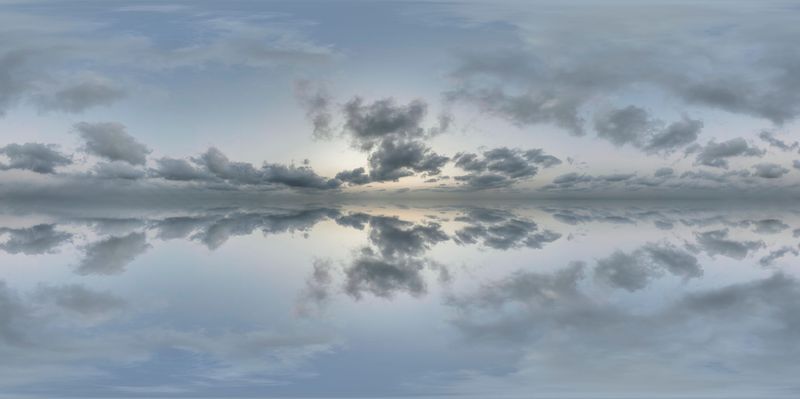 Dramatic Mountain Landscape Under Sky Dome HDRi Maps and Backplates