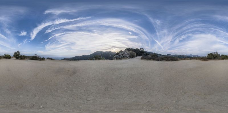 Desert Road in California, USA HDRi Maps and Backplates