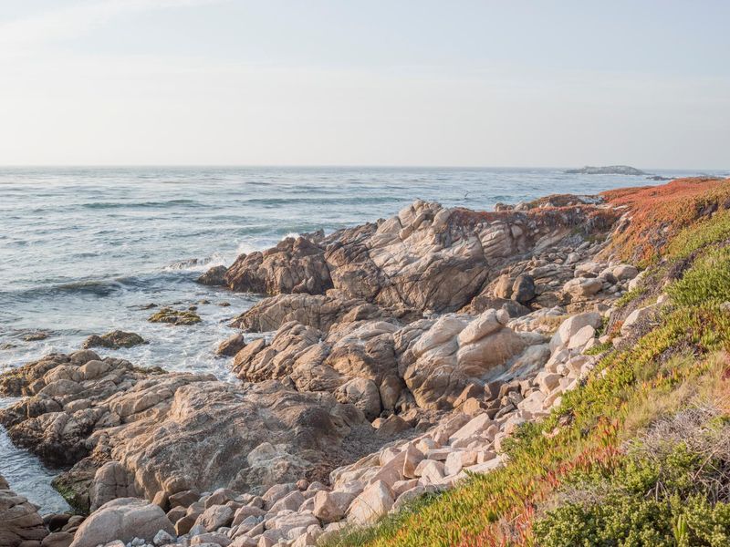 Coastal Open Space with Rock Walls and Clear Sky HDRi Maps and Backplates