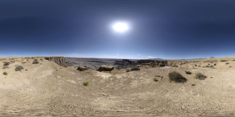 Scenic Road Trip through Utah's Desert Landscape HDRi Maps and Backplates