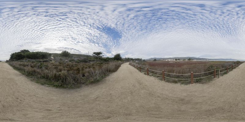 Empty Dirt Road in California: Coastal Landscape HDRi Maps and Backplates