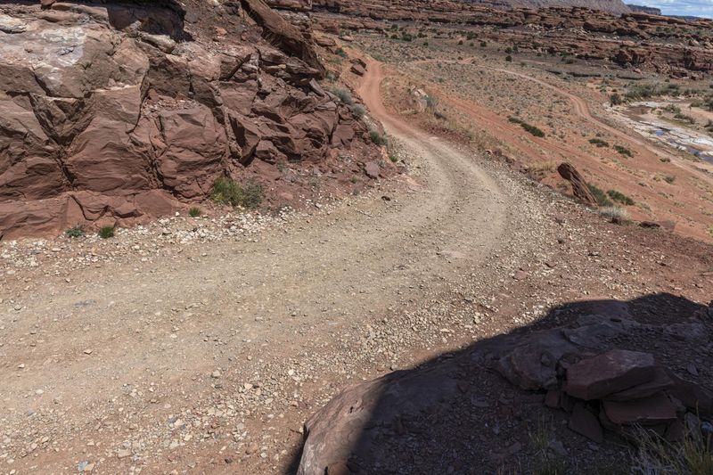 Empty Dirt Road in Utah Red Rock Landscape HDRi Maps and Backplates