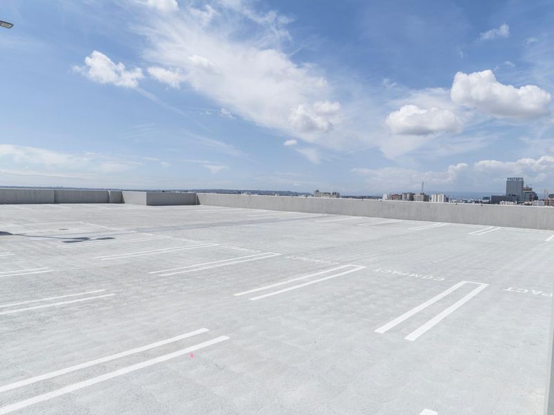 Empty Parking Lot City View HDRi Maps and Backplates