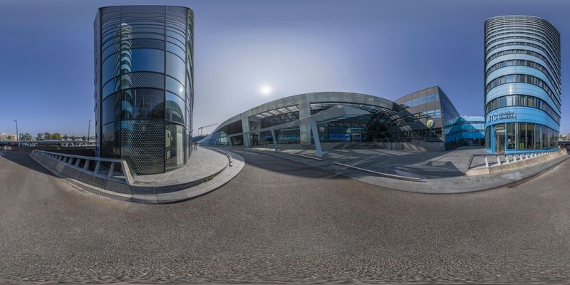 Empty Parking Lot in a European City HDRi Maps and Backplates