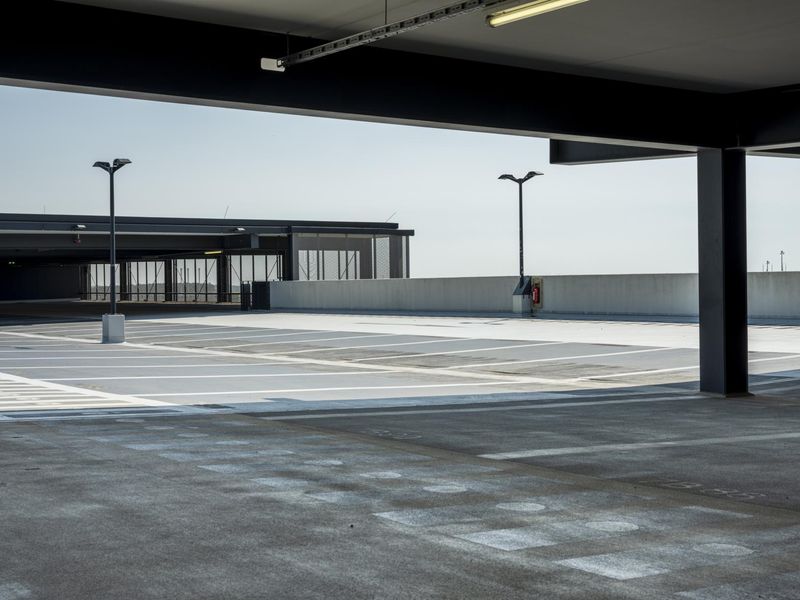 Empty Parking Lot in Berlin, Germany HDRi Maps and Backplates