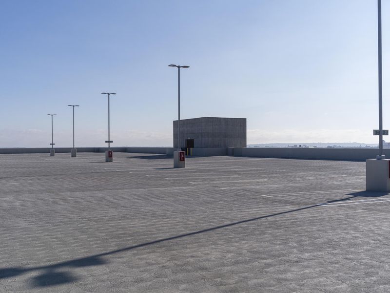 Empty Parking Lot in Los Angeles, California, USA HDRi Maps and Backplates