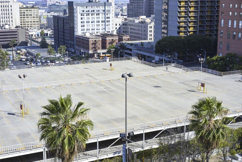 Empty Parking Lot in Los Angeles, California HDRi Maps and Backplates