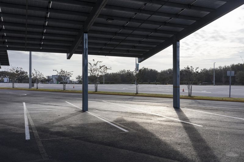 Empty Parking Lot in Rural USA HDRi Maps and Backplates