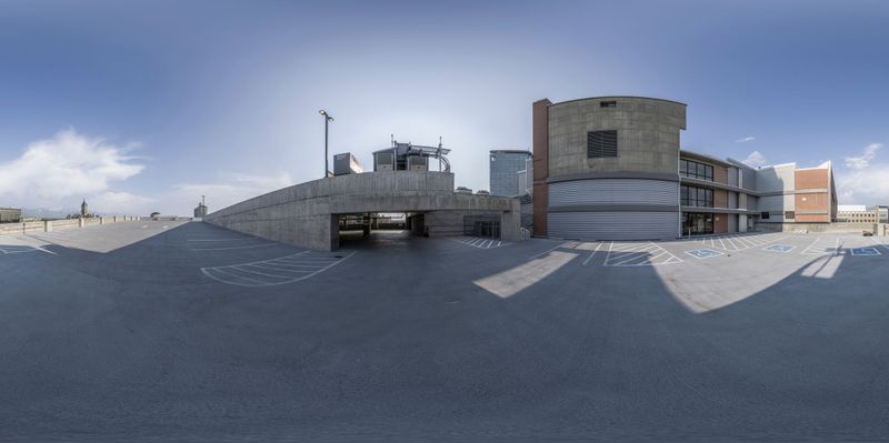 Empty Parking Lot in Salt Lake City, Utah HDRi Maps and Backplates