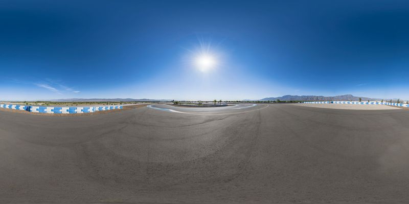 Empty Race Track in the USA: Sunset and Clear Skies HDRi Maps and ...