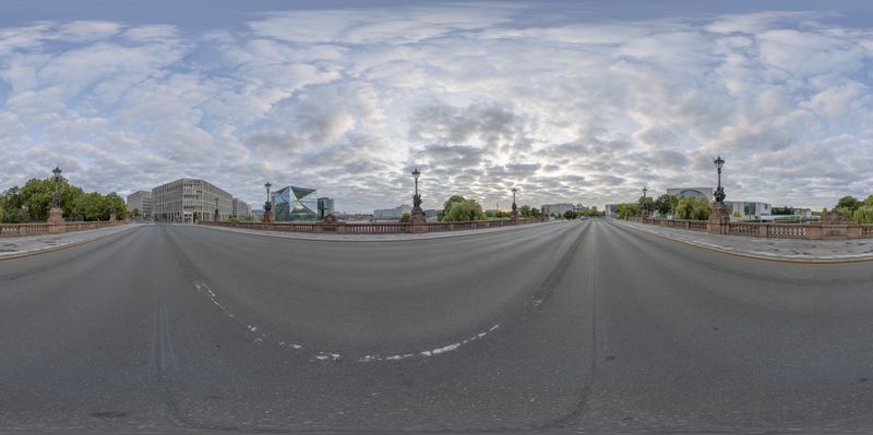 Empty Road in Berlin: A Glimpse of Modern Architecture HDRi Maps and ...