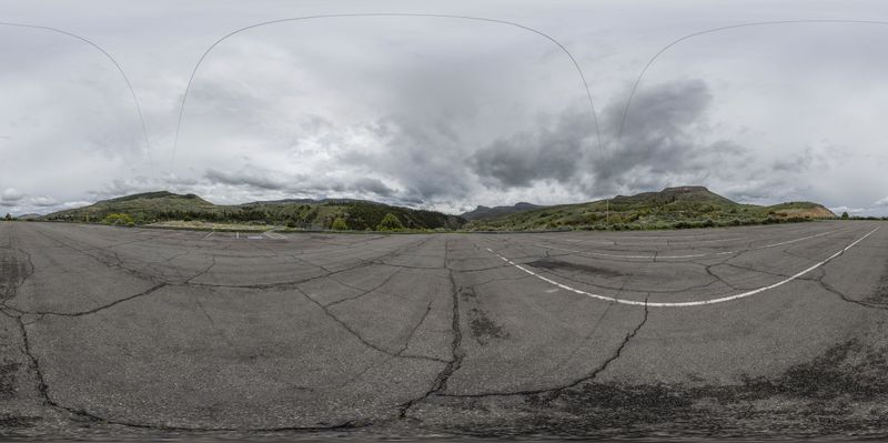 An Empty Road in Colorado: A Landscape of Clouds HDRi Maps and Backplates
