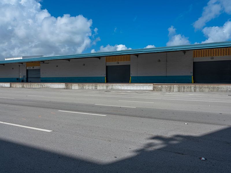 Empty Road in Miami, Florida with Industrial Building HDRi Maps and ...