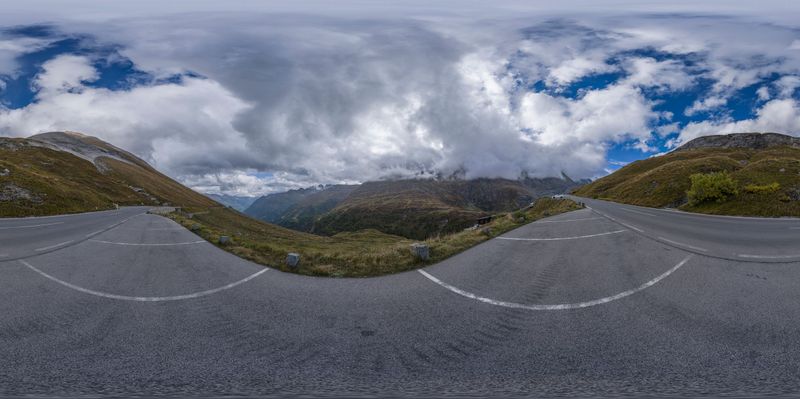 Empty Road in the Mountains of Austria on a Cloudy Day - HDRi Maps and ...