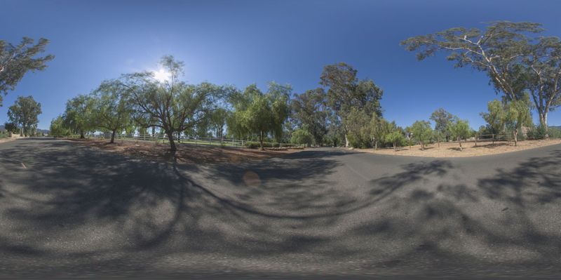 An Empty Road in Ojai, California HDRi Maps and Backplates