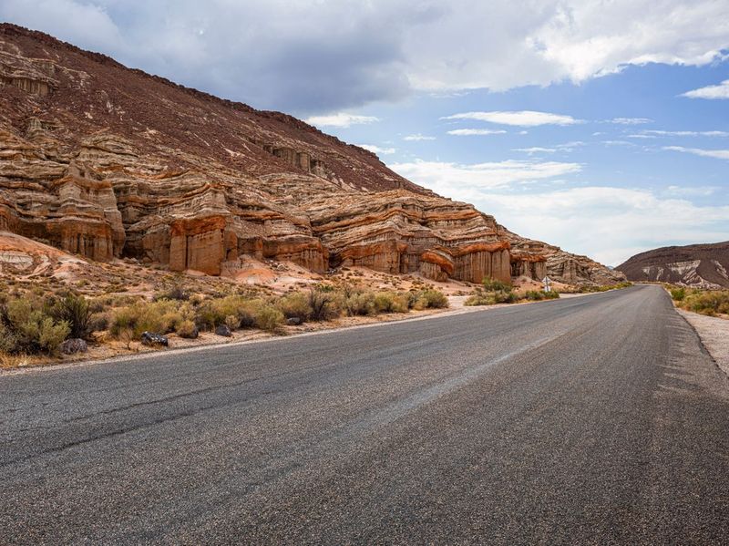 Empty Road through Rocky Hills in California HDRi Maps and Backplates