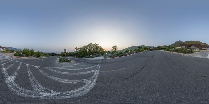 Empty Road in Salt Lake City, Utah HDRi Maps and Backplates