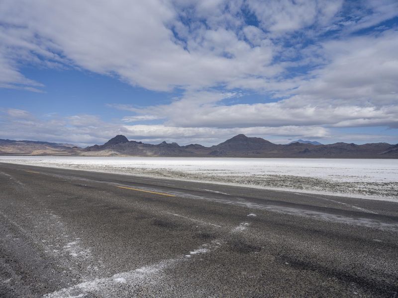 Empty road in Utah leads to majestic mountain range - HDRi Maps and ...
