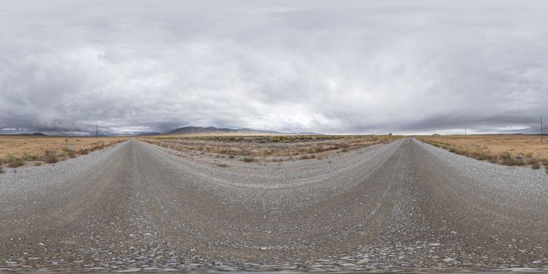 An Empty Road in Utah: Straight Down the Road HDRi Maps and Backplates
