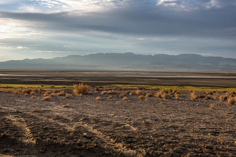 Empty Roadway through California Desert Landscape HDRi Maps and Backplates