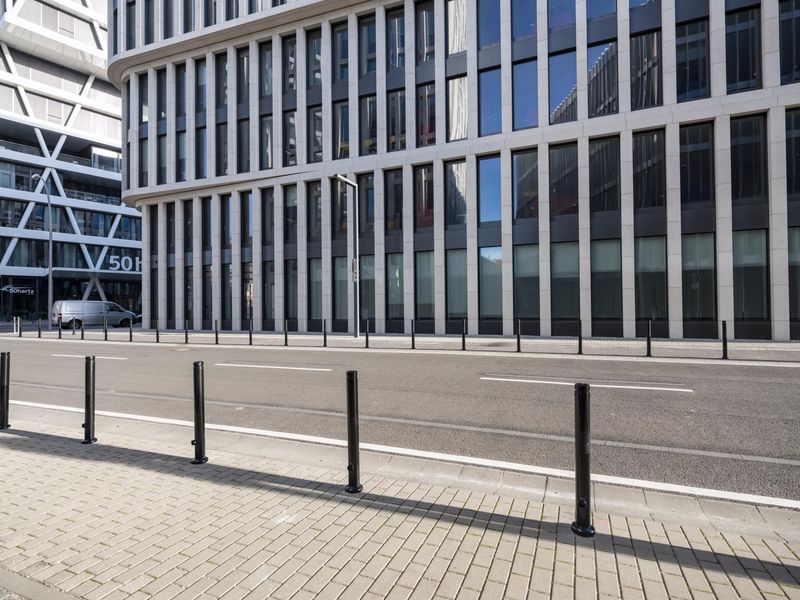 Empty Street in Berlin, Germany HDRi Maps and Backplates