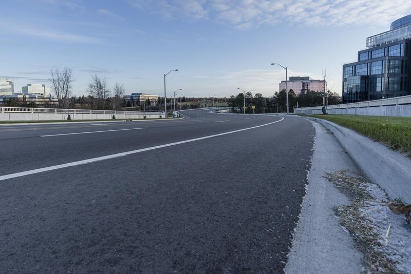 Empty Street in Markham, Ontario HDRi Maps and Backplates