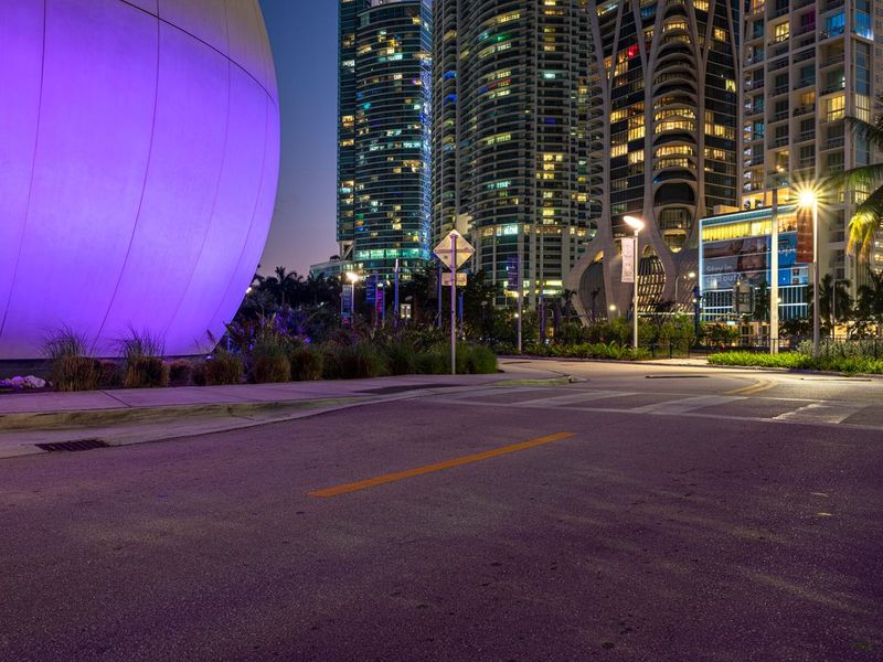 Night view of an empty street in Miami Beach, Florida HDRi Maps and ...