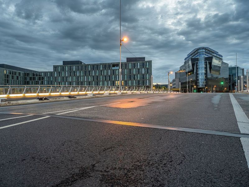 Empty Streets, Traffic, Berlin Architecture HDRi Maps and Backplates