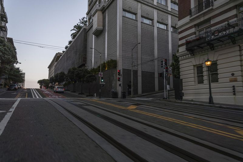Empty Tram Tracks at San Francisco Dawn HDRi Maps and Backplates