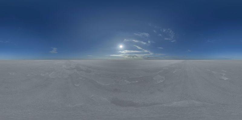 The Endless Desert: A Sunny Salt Flat Landscape HDRi Maps and Backplates