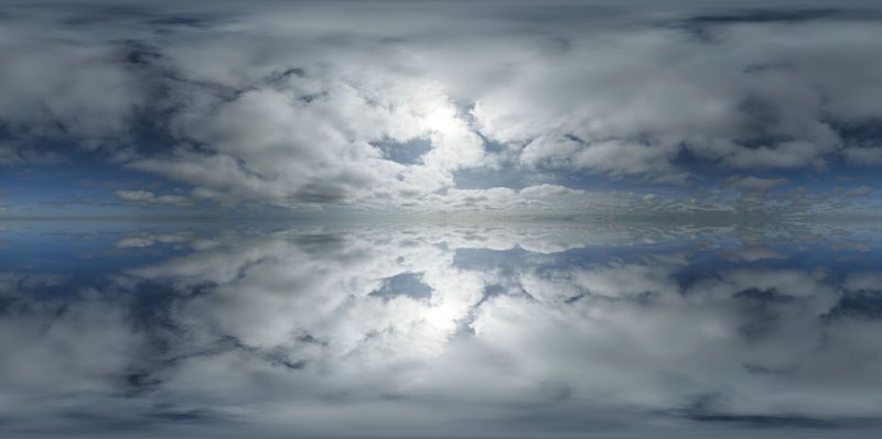 Endless Landscape with Sky Dome and Clouds HDRi Maps and Backplates