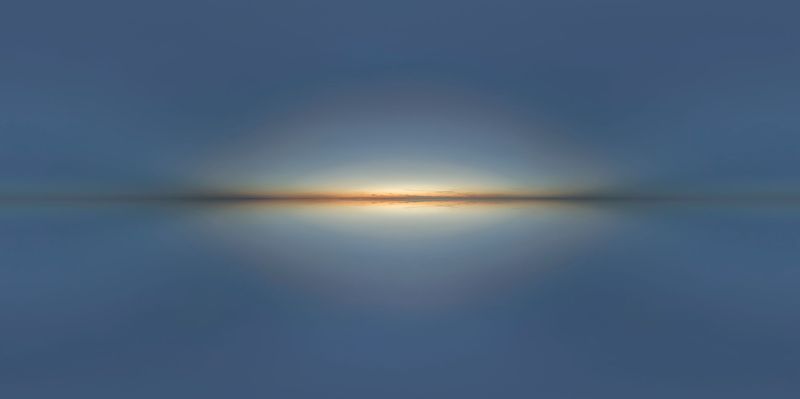 Endless Landscape with a Sky Dome at Dawn HDRi Maps and Backplates