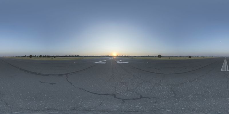 Endless Road in Berlin: A High Aerial View HDRi Maps and Backplates