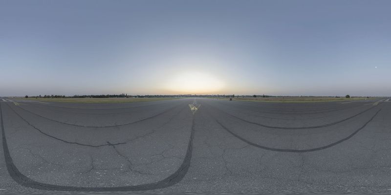 Endless Road in Berlin: An Urban Landscape at Dawn HDRi Maps and Backplates