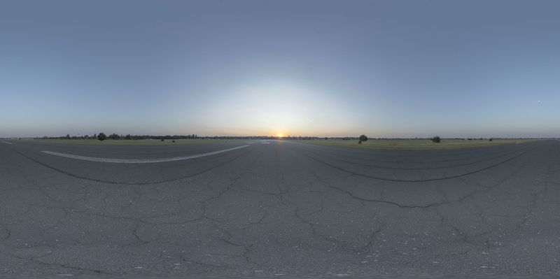 Endless Road in Berlin: A View from Above HDRi Maps and Backplates