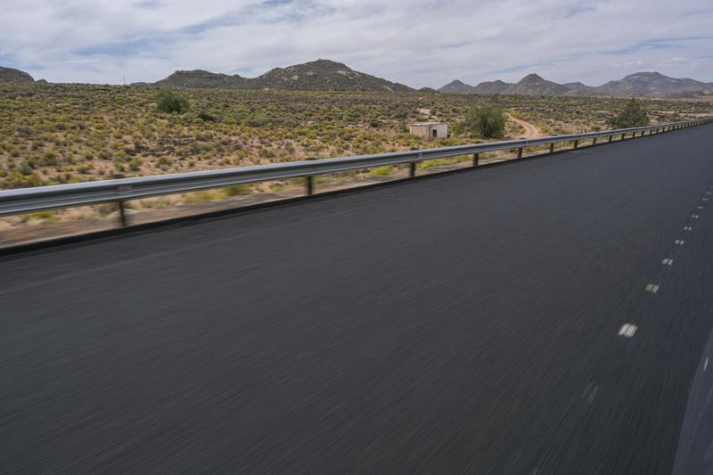 Endless Road in South Africa: Clear Skies and Desert Landscape HDRi ...