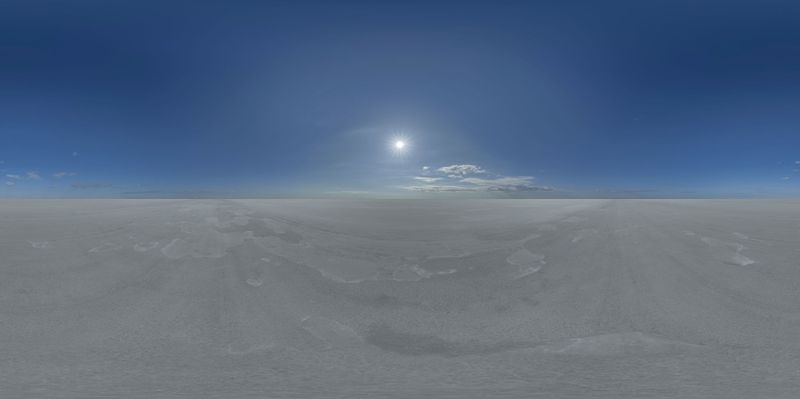 Endless Salt Flat Under Clear Skies HDRi Maps and Backplates