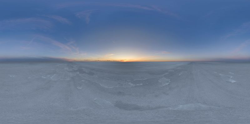 Endless Salt Flats under a Clear Sky HDRi Maps and Backplates