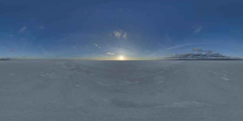 Endless Salt Flats Under a Vast Sky in the Desert HDRi Maps and Backplates