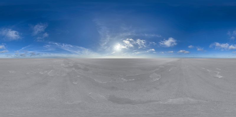 Endless Salt Flats: A Vast Open Space Under a Cloudy Sky HDRi Maps and ...