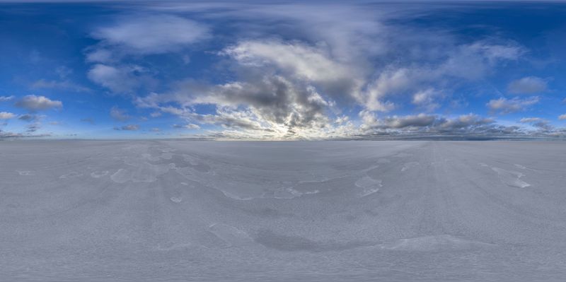 Endless Salt Flats and Sun: A Vast Landscape HDRi Maps and Backplates