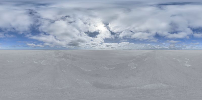 Endless Salt Flats with a Sunny Skydome HDRi Maps and Backplates
